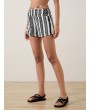 Geo Print Lace Up Elastic Waist Shorts For Women
