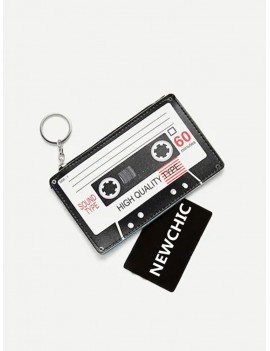 Women Cartoon Cute Tape Shaped Card Pouch Coin Card Bag