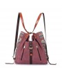 National Canvas Handbags Vintage Flower Shoulder Bags Multifuntion Backpack