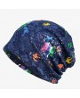 Thin Lace Cap Color Paint Jacquard Turban Beanie Hat Fashion Cap Print Bonnet Cap For Woman