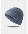 Unisex Solid Color Knitted Wool Hat Skull Caps Beanie Brimless Hats