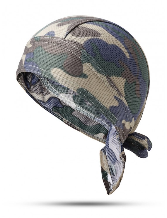 Mens Camouflage Pirate Hat Breathable Foldable Sports Sun Cap Outdoor Riding Headpiece