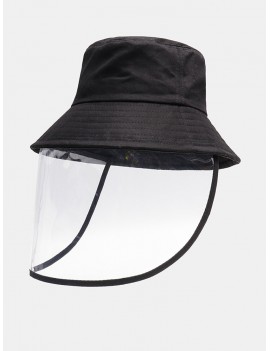 COLLROWN PVC Removable Sun Visor Anti-fog Splash Proof Cover Face Fishing Bucket Hat