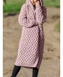 Casual Solid Color Long Sleeve Front Open Maxi Winter Cardigan