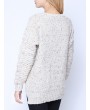 Casual Long Sleeve Pullover Asymmetric Hem Cable Knit Sweater