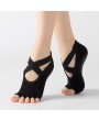 Women Bandage Yoga Quick-Dry Non-slip Damping Pilates Ballet Open Toe Cotton Socks